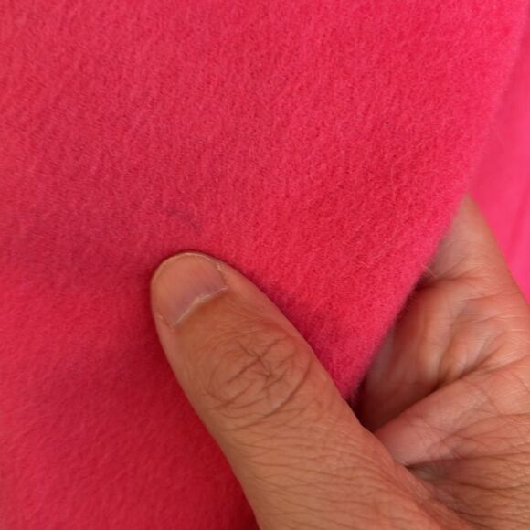 Talbots Wool blend open front Women's Bright Pink cowl jacket sweater medium EUC - Picture 9 of 9
